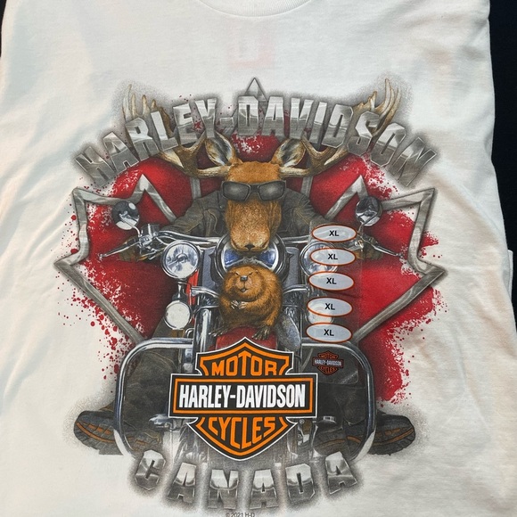 Harley-Davidson White Long Sleeve Tee, Rocky’s H-D London Ontario Canada NWT - Picture 11 of 11